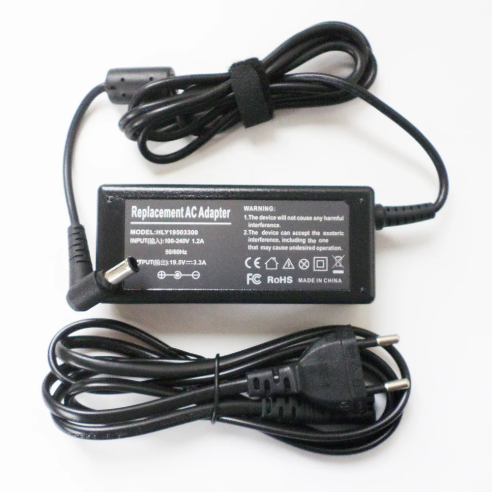 

19.5V 3.3A AC Adapter Battery Charger Power Supply Cord For Sony Vaio Vgp-ac19v63 Vgp-ac19v78 ADP-65UH A PCGA-AC19V1 R33030 V85