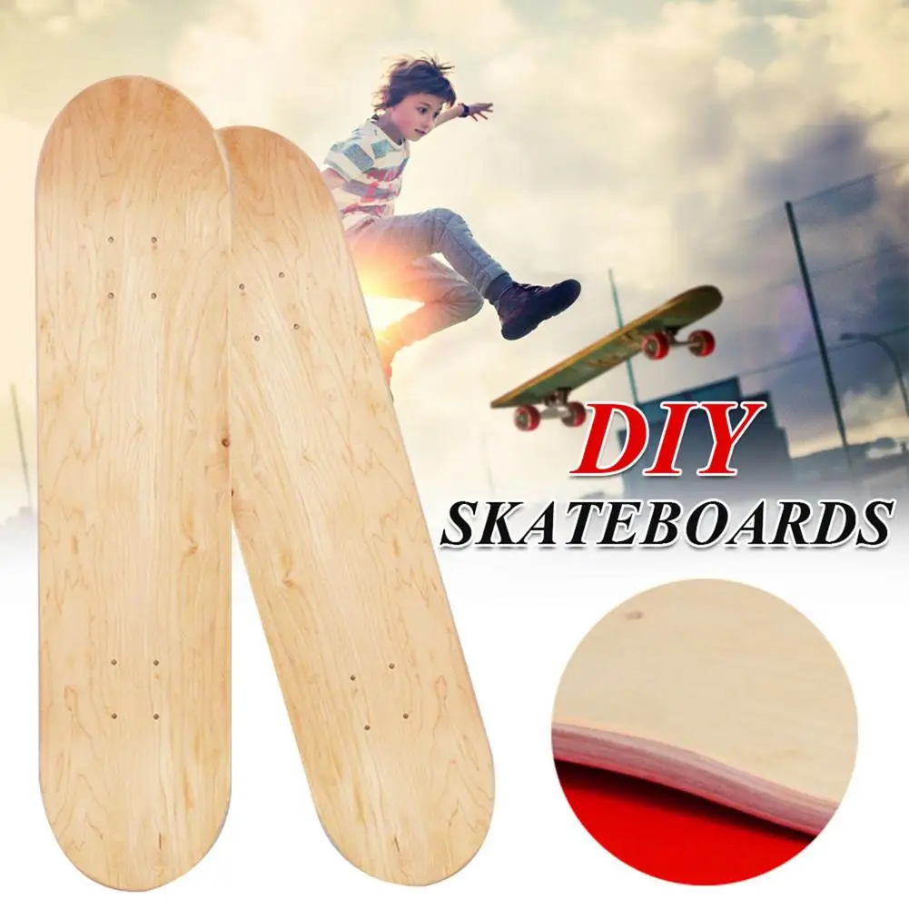 8inch 8-Layer Maple Blank Double Concave Skateboards Natural Skate Deck Board Skateboards Deck Wood Maple Skate Equipments