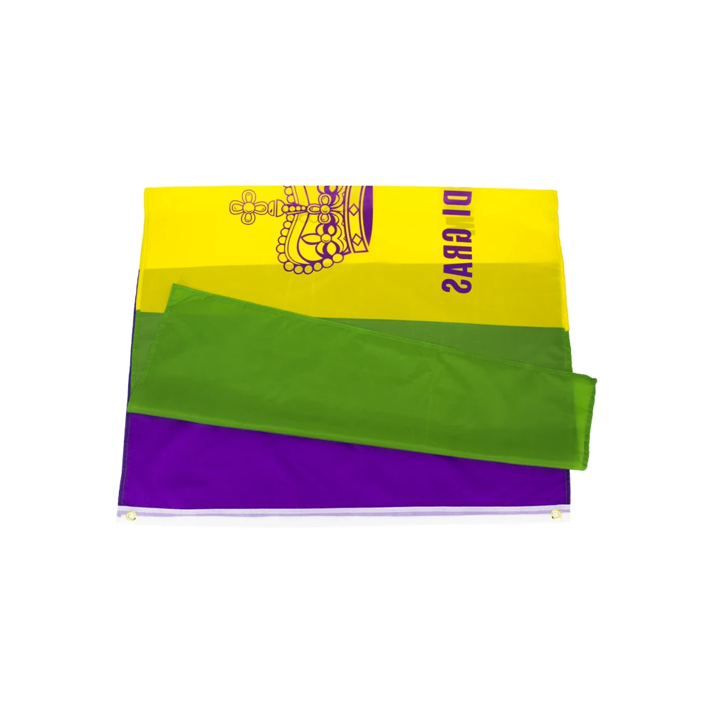 3x5 FT New Orleans Carnival Celebration Fat Tuesday Festival Mardi Gras Flag