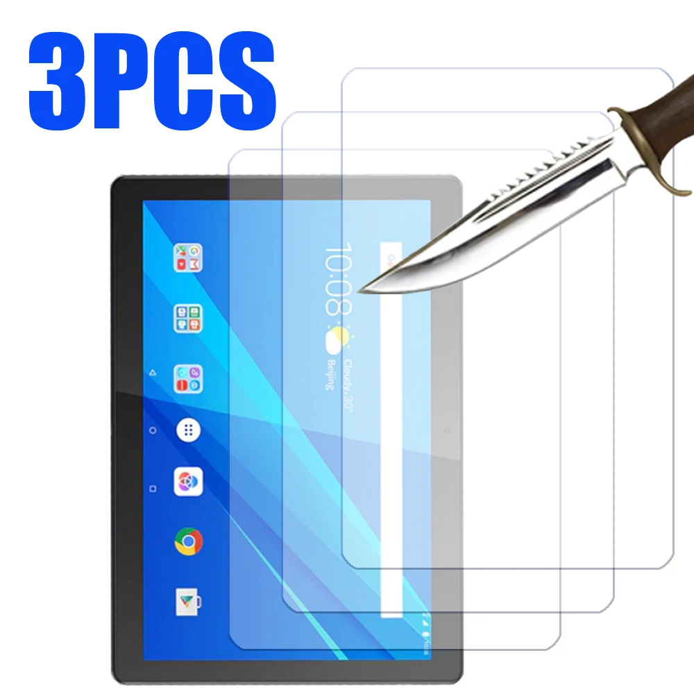 

3 Packs Tempered glass screen protector for Lenovo tab 4 M7 M8 M10 HD FHD REL plus Gen 2nd E7 E8 E10 P10 P11 Pro Pad 10.1