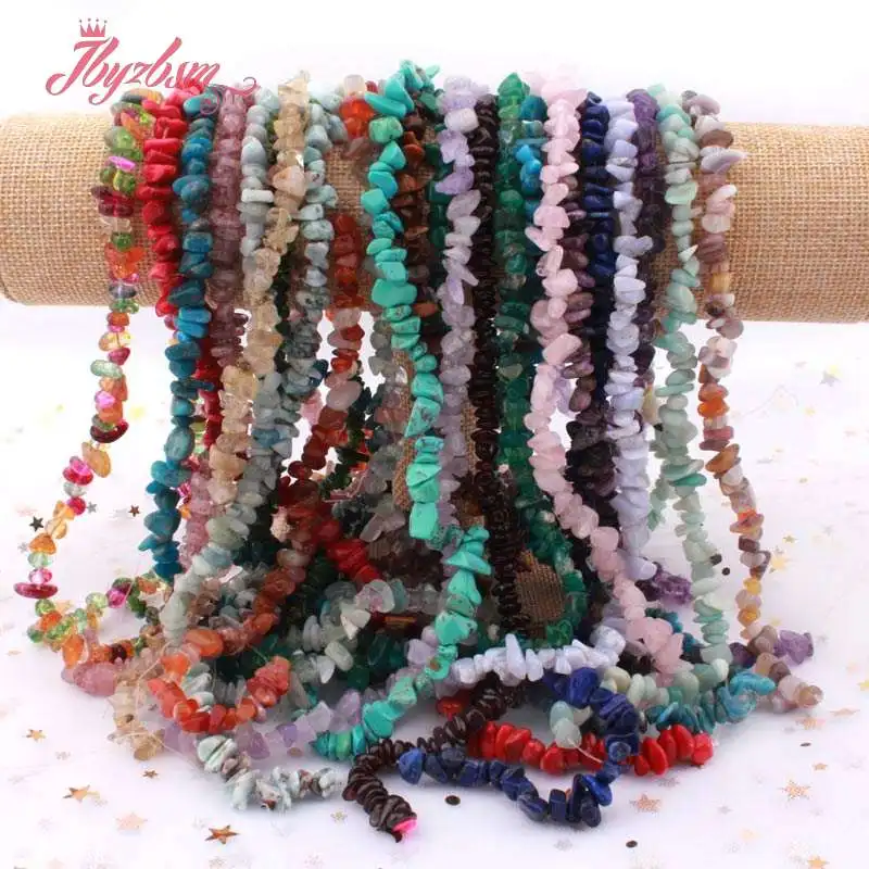 Natural Coral Amethyst Garnet Quartz Agates Turquoise Stone Beads Chip Freeform For Jewelry DIY Necklace Bracelet Jewelry Making