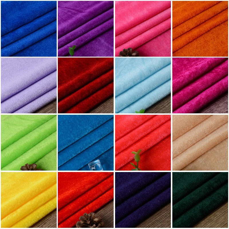 Kerst Polyester Breien Fluwelen Stof In De Winter Korte Geborstelde Stof Voor Toneelkostuums En Speelgoed 45*75cm 45*160cm TJ8671