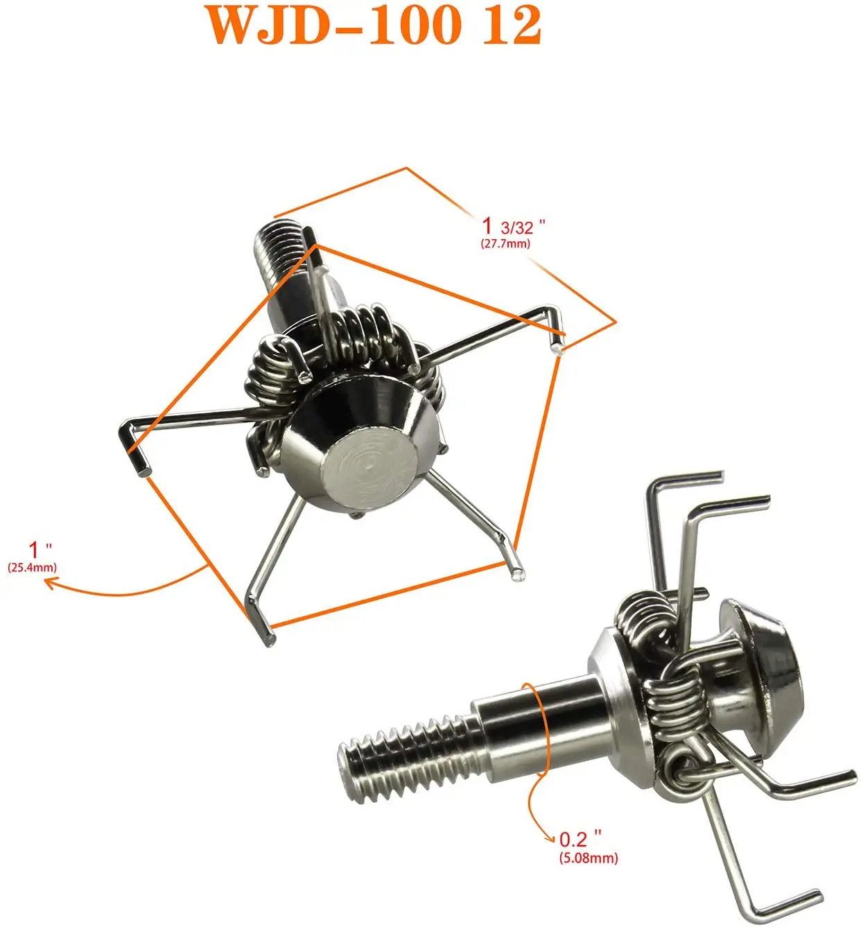 Judo Hunting Broadheads 100 Grain Archery Arrow Bowhunting 5-Jaws Design Blunt Point for Small Hunting Game 12 PK+1PK Box