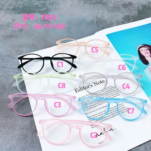 Imagen 2 del producto BCLEAR-monturas de anteojos Retro TR90 ultraligeras para mujer, anteojos redondos a la moda, montura graduada para miopía, novedad de 2021