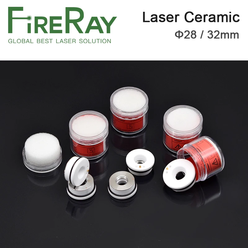 Imagem -06 - Máquina de Corte a Laser de Fibra Cerâmica Cabeça Bocal Titular Fireray Oem Precitec Lasermech Empower kt b2 Con Yag 28 mm 32 mm