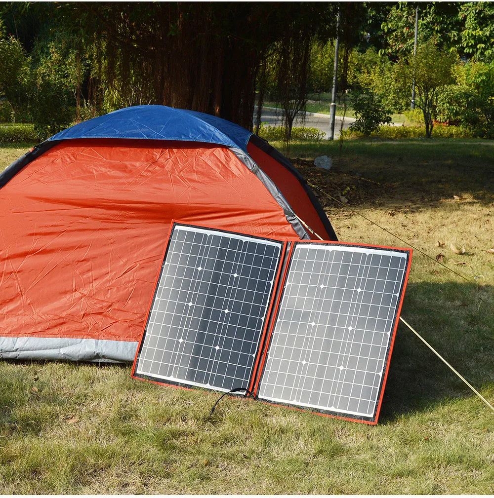 Dokio 100W (50Wx2Stk) Flexibles Faltbares Mono-Solarpanel für Reisen & Boot & Wohnmobil Hochwertiges Tragbares Solarpanel China – Detail 16