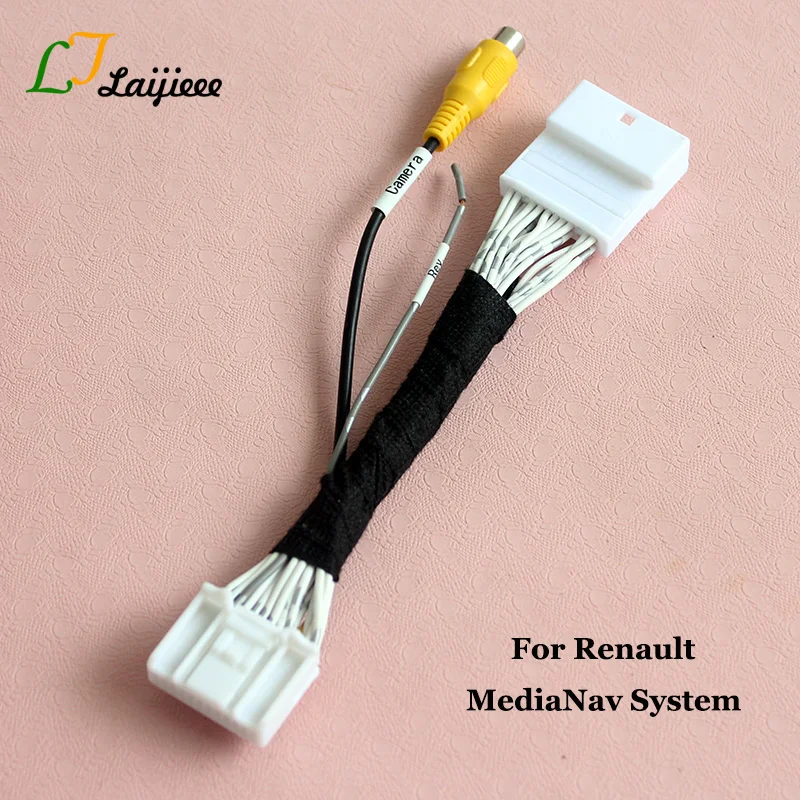 24 Pin Reverse Camera Interface For Renault Dacia OEM Monitor With MediaNav System / Nondestructive Install The Rearview Camera