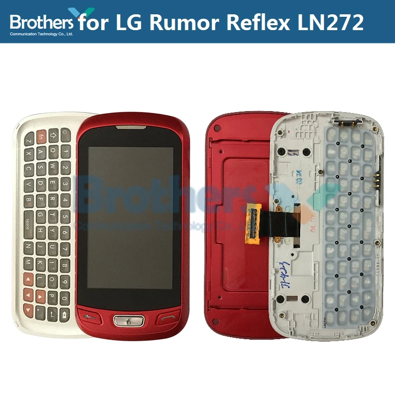 

LCD Screen for LG Rumor Reflex LN272 LCD Display for LG LN272 with Farme KeyBoard Touch Screen Digitizer LCD Assembly Phone Part