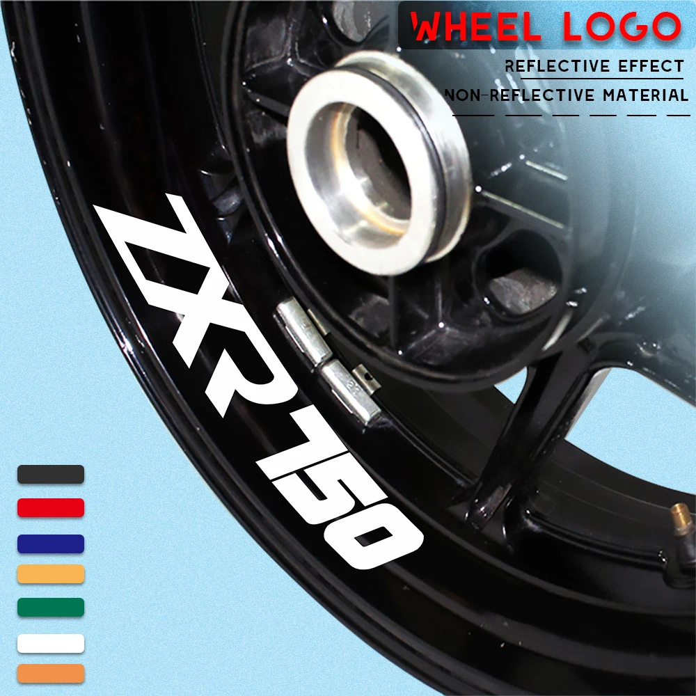 Motorcycle wheel stickers decorative decals reflective waterproof trend frame decals for  KAWASAKI ZXR750 zxr 750