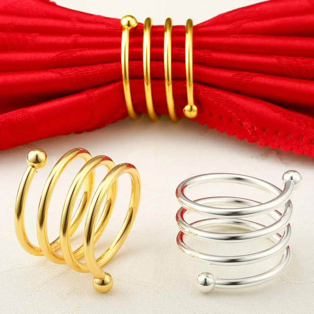 High-end napkin ring, napkin ring holder, wedding party table supplies, spring buckle, 1 pcs/lot