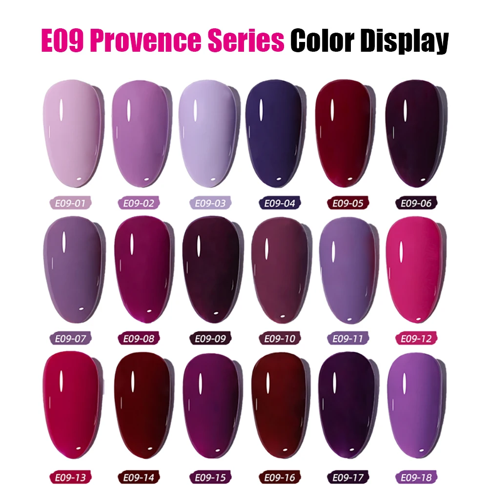 Vendeeni 18 Colors Popular Purple Series Gel Nail Polish Semi Permanent UV LED Soak Off Gel Varnish Nail Art Gel Lacquer 15ml