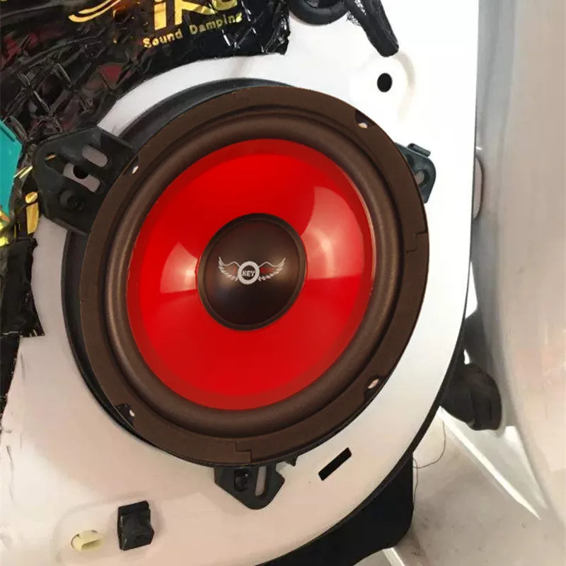 1pc 6 Inch Car Audio Box Mid Range динамики в машину 4 Ohm 30W 165mm Waterproof Polyplastic  Red Cone Foam Edge Speaker Midrange