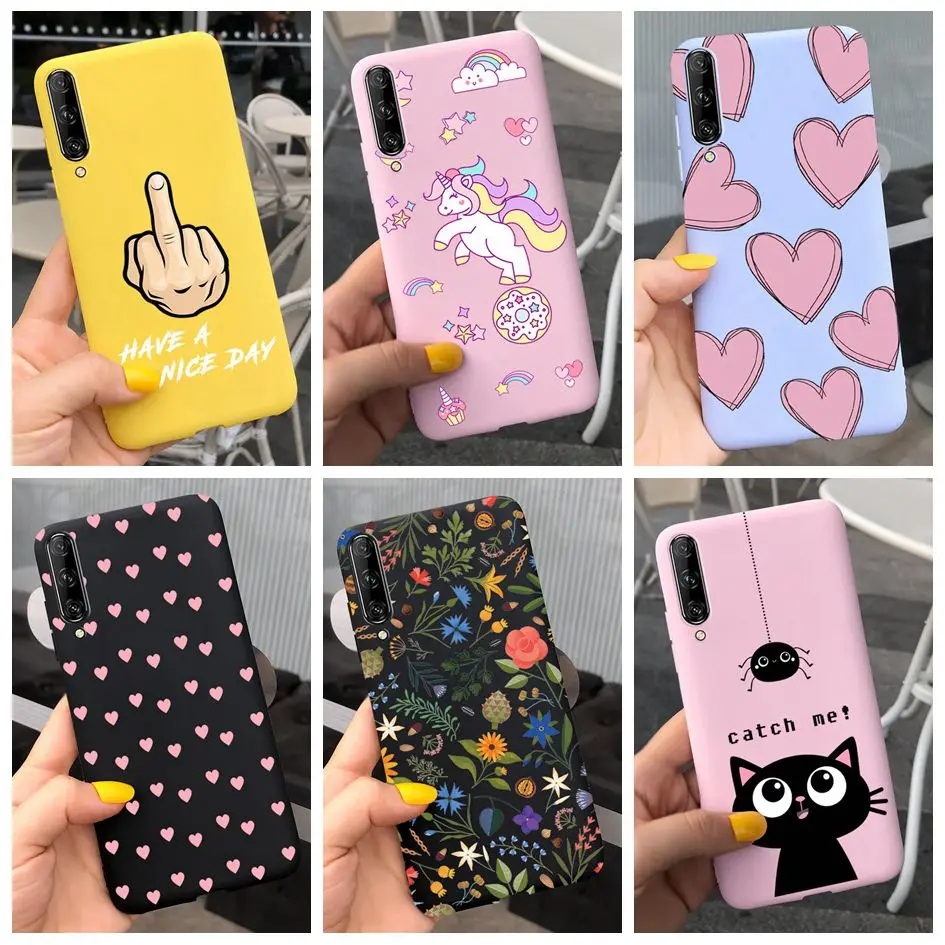 Y9s Case For Huawei Y9s 2019 Cover Fundas Popular Love Heart Painted Bumper Phone Case For Huawei Y9s STK-L21 STK-L22 Back Cover