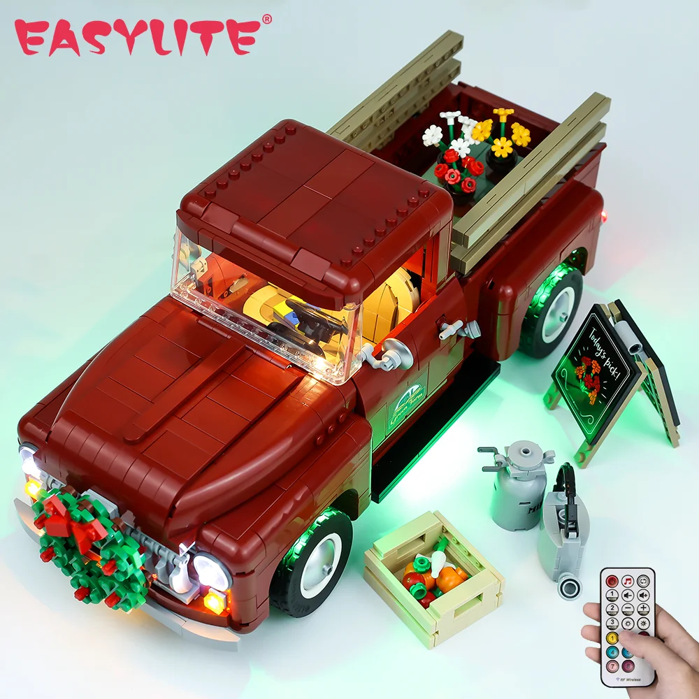 LED Light Set For Christmas 10290 Pickup Truck Building Blocks Collectible Bricks Car Toys For Birthday Gift No Model