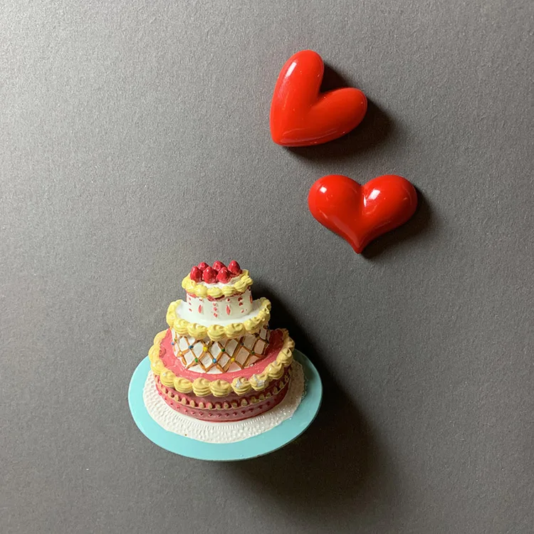 Teapot Tea 3d Fridge Magnets Cakes biscuit magnetic refrigerator paste children early education magnetic paste home decoration