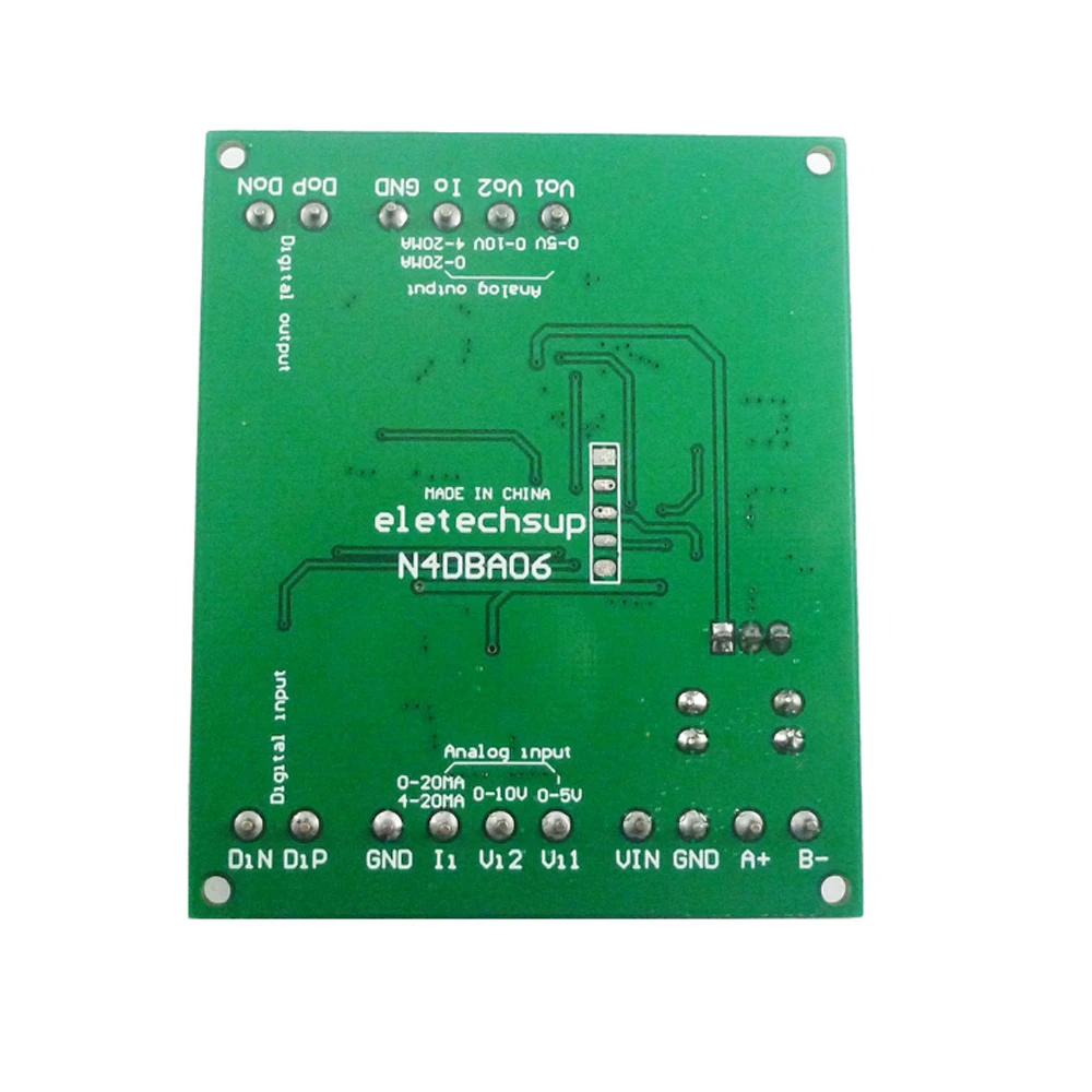 Din Rail DC 12V 8CH Analog Digital Input Output Devices 0-5V 0-10V 4-20MA DAC ADC RS485 Modbus RTU Board for PLC