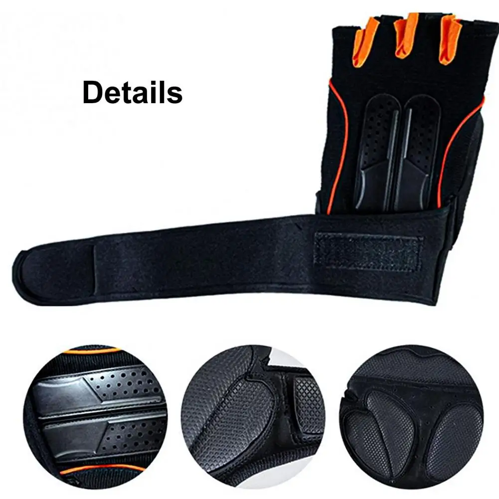 1 par de guantes gimnasio Anti-Slip fuerza entrenamiento mitad Mitad de dedo al aire libre halterofilia deportes guantes de entrenamiento para los