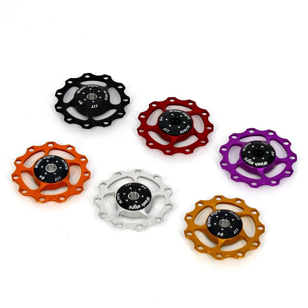 11T Bicycle Rear Derailleur Guide Wheels Ceramic Bearing Jockey Wheel Pulley MTB Road Bike Derailleur Accessories