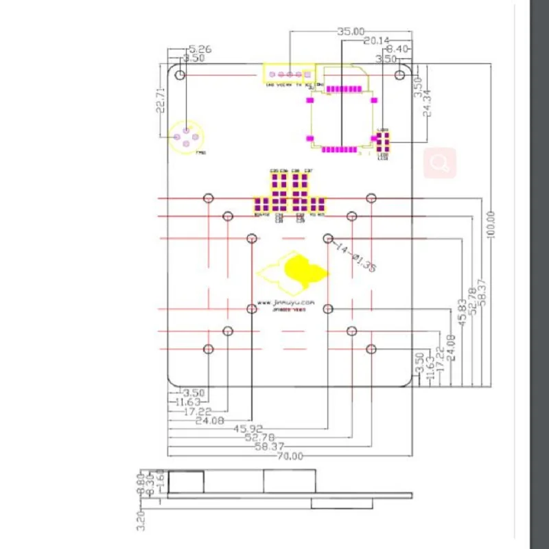 13.56Mhz Rfid Hf Reader Module Geïntegreerde Antenne Met Nxp RC663 Chip Die Ondersteuning ISO14443A ISO14443B ISO15693