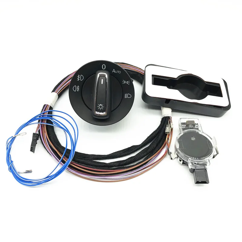 

Car Rain Humidity Sensor light Sensor Auto headlight Switch Cable wiring harness Box For VW Golf 7 MK7 81D955547 81D 955 547