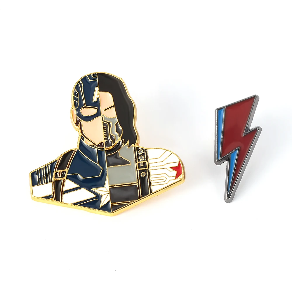 Marvel Superhero Collection Brooch Captain America Iron Man Spiderman Hulk The Avengers Badge Metal Enamel Lapel Pin Accessories