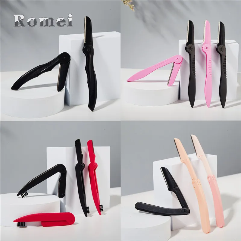 

3pcs/lot Portable Folding Eyebrow Razor Trimmer Woman Facial Blades Eye Brow Cutter Face Hair Removal Beauty Makeup Tools