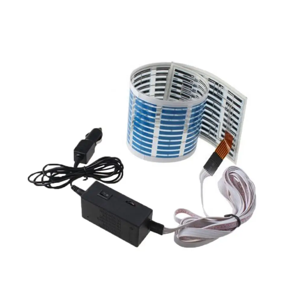12V Music Rhythm Sound Audio Activated Sensor Voice Control Light Car LED Flash Light Equalizer Blue accessories