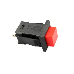 10PCS DS-429 14mm  Momentary Square Push Button Switch 1A/250VAC 3A 125V DS429B Red  Reset/No Lock