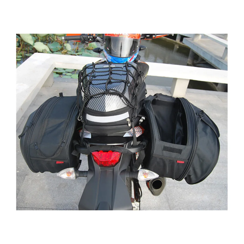 

New Motorbike Rear Seat Bag Saddlebags Rain Cover For Motor Motorcycle Waterproof Racing Race Moto Helmet Travel Bags Suitcase