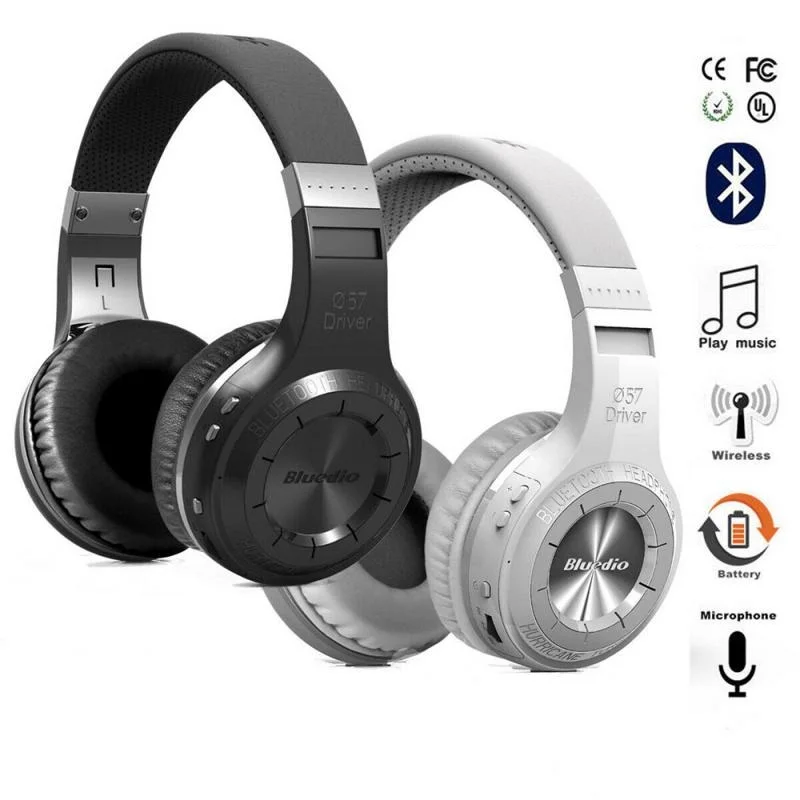 Wireless Headset Bluedio Turbine Hurricane Noise Reduction Headphones Bass Stereo Music Earphones For Computer Game