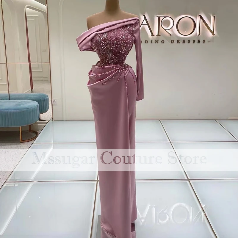 2021สง่างาม Mermaid Prom ชุดเลื่อมประดับด้วยลูกปัดชุดราตรีชุดสตรี Vestido De Fiesta