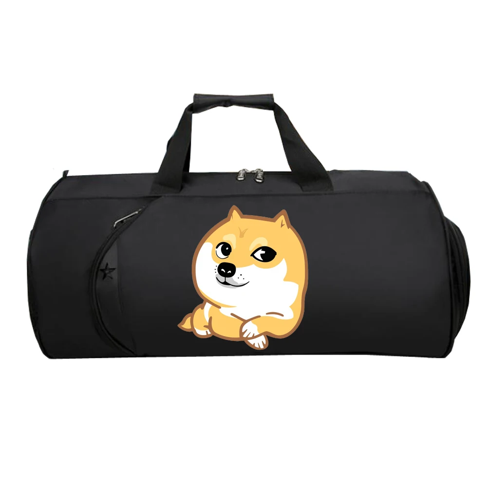 

Cartoon anime Doge Travel Bag Men Women Hand duffel Travel luggage Package Multifunctional Large Capacity bags