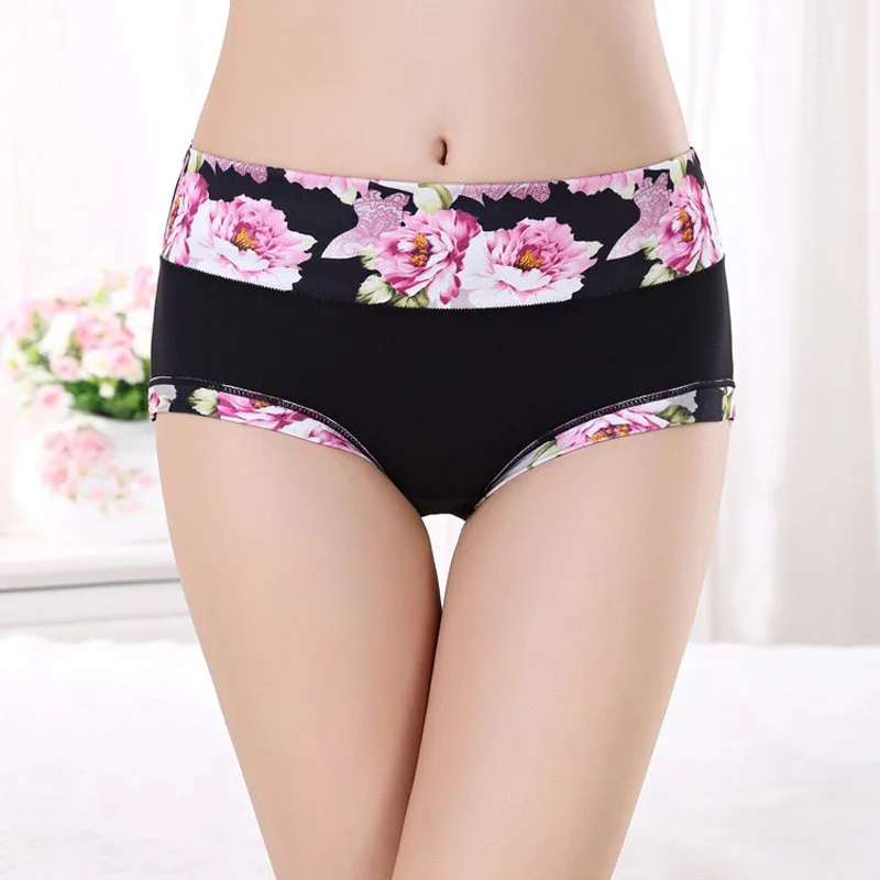 5 Teile/los frauen Höschen Drucken Unterwäsche Weiche Höschen Atem Briefs Mädchen Floral Panty Sexy Wäsche Unterhose Für Weibliche – Detail 7