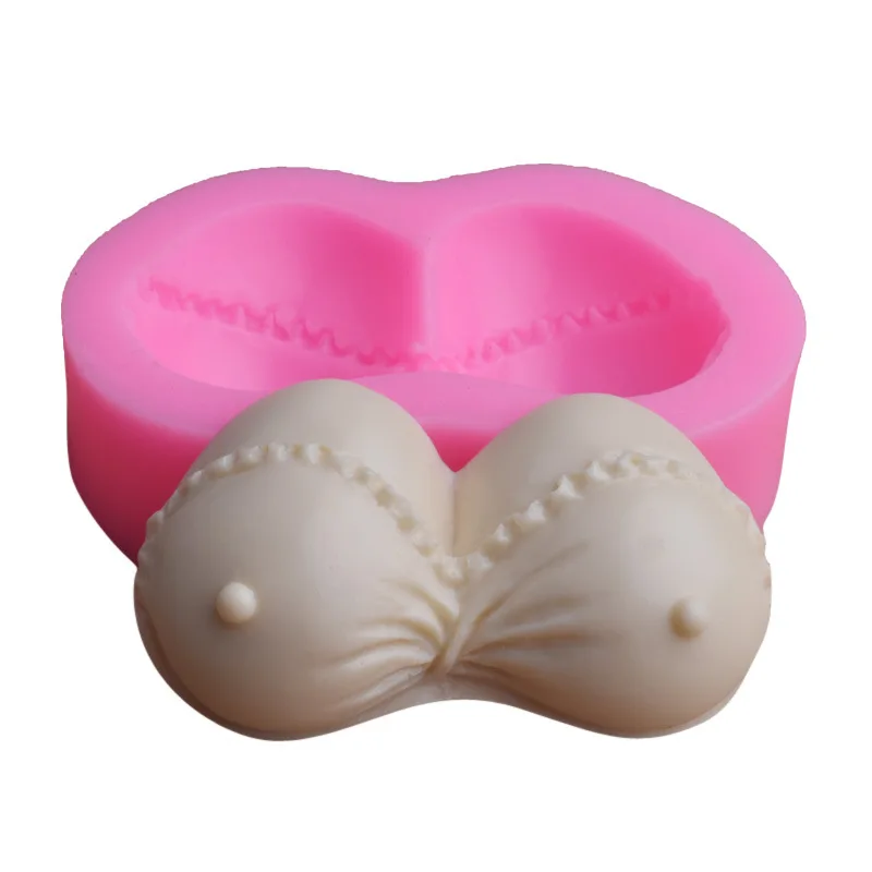 Sex bra shape silicone mold fondant cake decoration candle chocolate soap mold 3d pastry tools Sugarcraft Molds