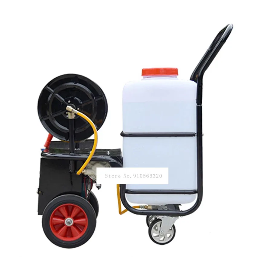 60L Electric Sprayer Household Garden Tool High Pressure Watering Can Hand Push Agricultural Sprayer 220V 180W 12V45Ah 16L/min