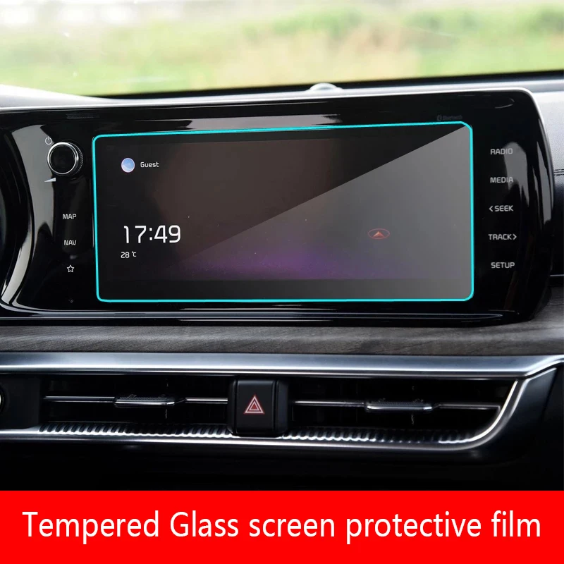 For Kia K5 Optima 2016- 2021 year Car GPS Navigation Tempered Glass Screen Steel Protective Film Car interior sticker