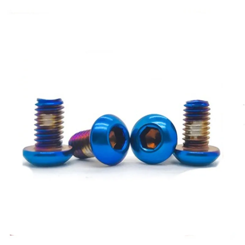 5pcs-10pcs Motorcycle 304 Stainless Steel Rainbow Round Button