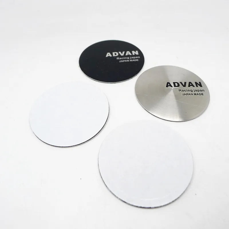 4pcs 50mm Advan Racing Wheel Center Caps Sticker Hubcaps Cover Logo Emblem Badge Aluminum Car Accessories