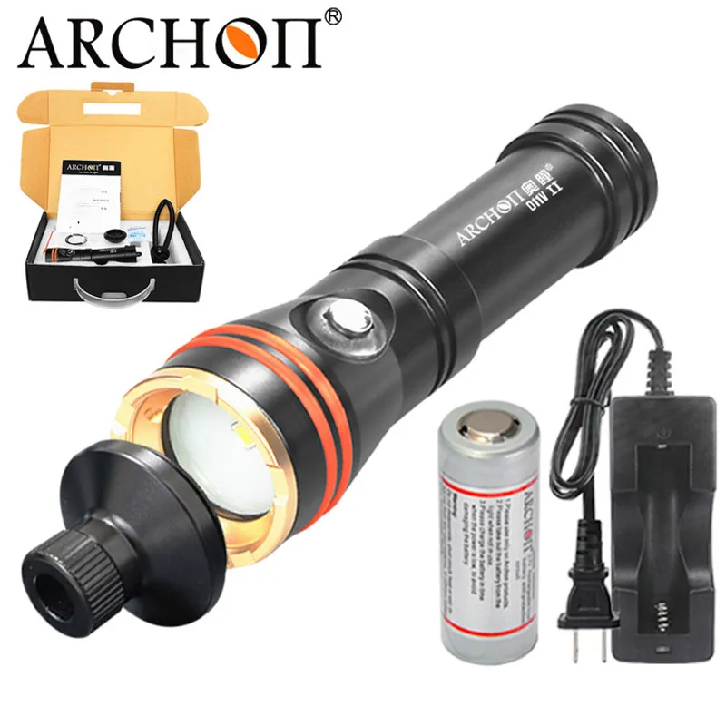 

ARCHON D11V II / W17V-II Diving Flashlight CREE XM-L2 U2 max 1200 lumen 100m diving photography HD video Torch Lantern