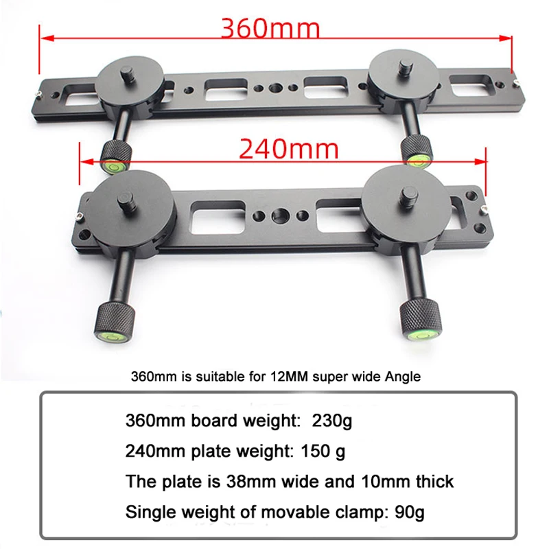 Slide Rail Lengthen Quick Release plate Double Mounting Clamp Panoramic Long-focus Zoom Lens Bracket for Arca swiss Tripod ball