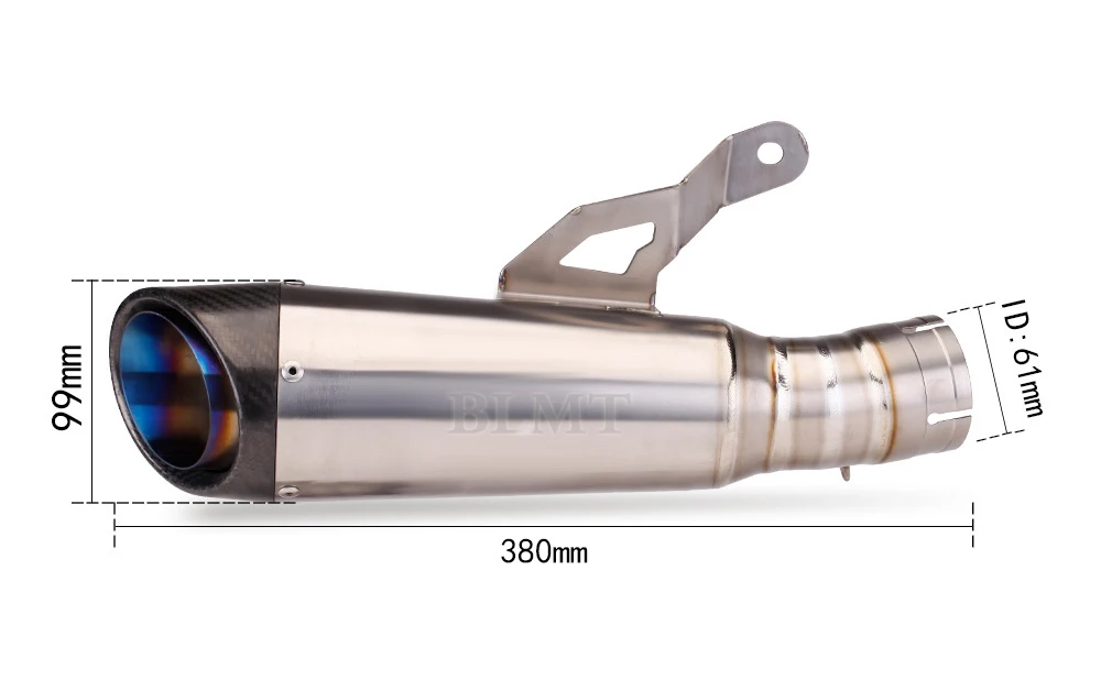 نظام عادم دراجة نارية SC ، تعديل الهروب ، أنبوب وصلة وسط سبائك التيتانيوم ، كاتم للصوت من ألياف الكربون ، BMW S1000RR 2019 - 2023
