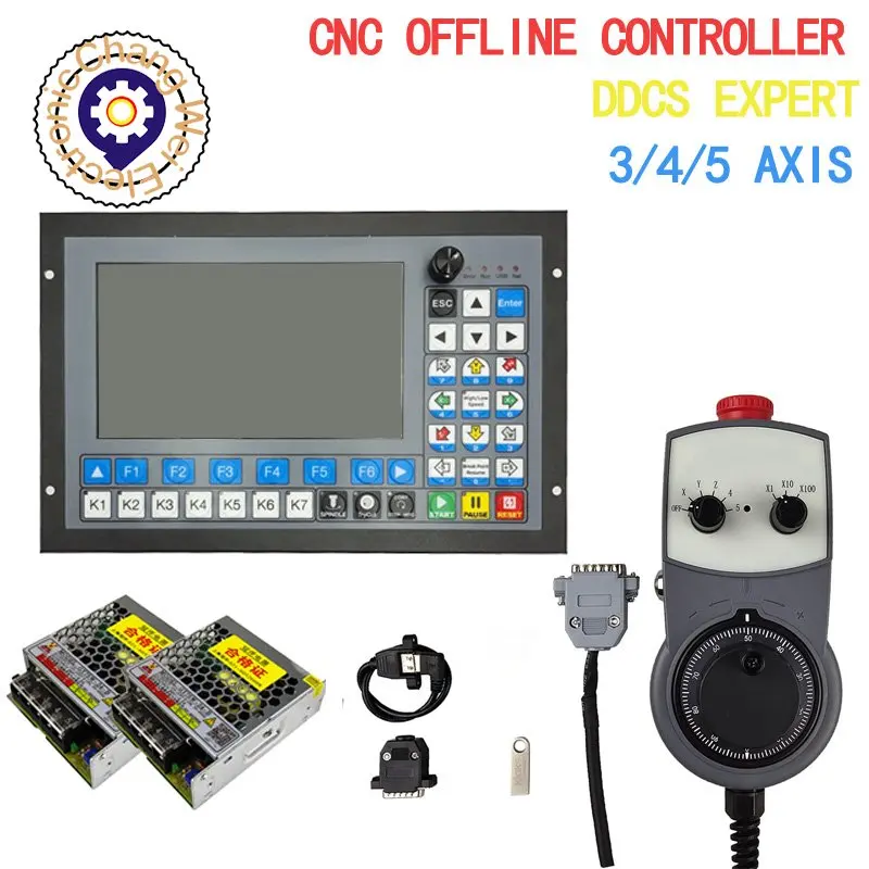 

DDCS-EXPERT 3/4/5 Axis CNC Standalone Offline Controller Support Close-loop Stepper/ATC Controller Replace DDCSV3.1 MPG