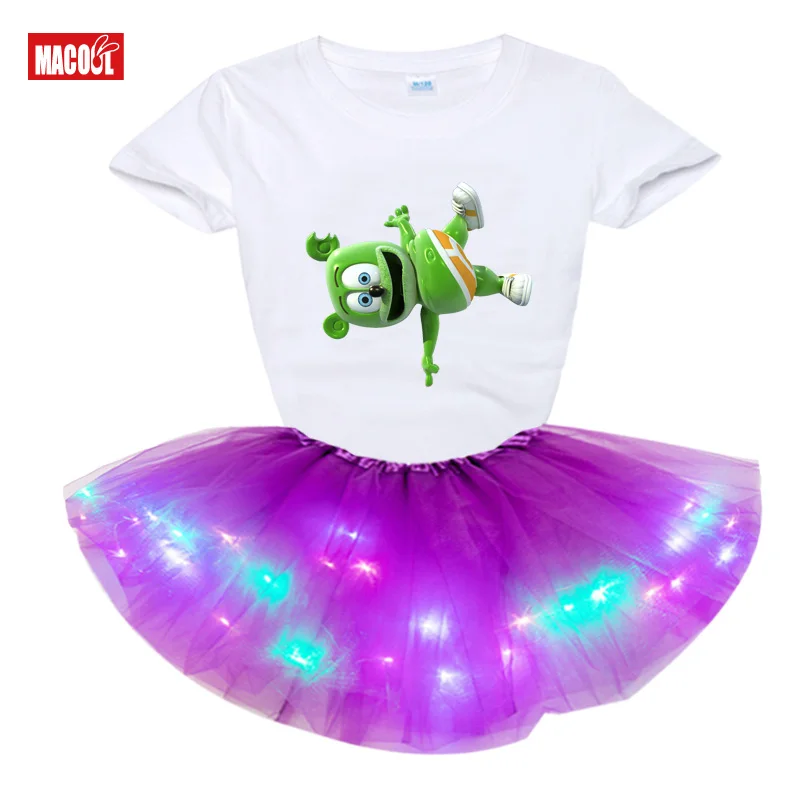 

Girl Tutu Skirt Baby Girl Skirts 3T-8T Princess Mini Pettiskirt Party Dance luminescence Tulle Skirts Girls Clothes Children set