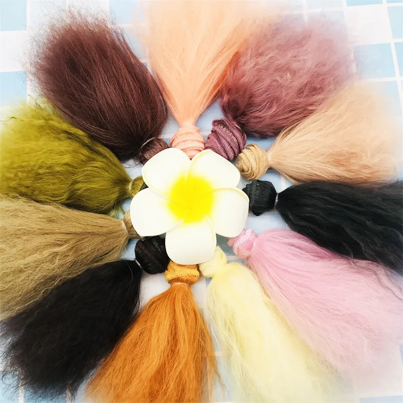 Muti-color Mohair DIY Dolls Hair Row 15*100cm Good Quality Hair Wig For 1/6  1/8 BJD SD Dolls