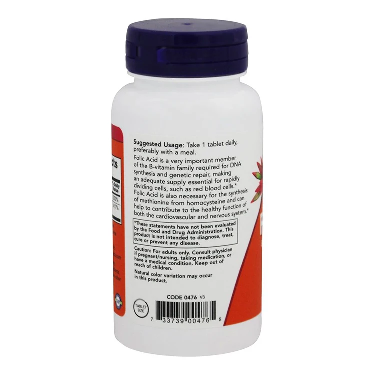 Comprimidos com Vitamina do Complexo B Vitamina B-12, Ácido Fólico, 800 mcg, Suporta Homocisteína Saudável, Metabolismo, 250 Comprimidos, Frete Grátis