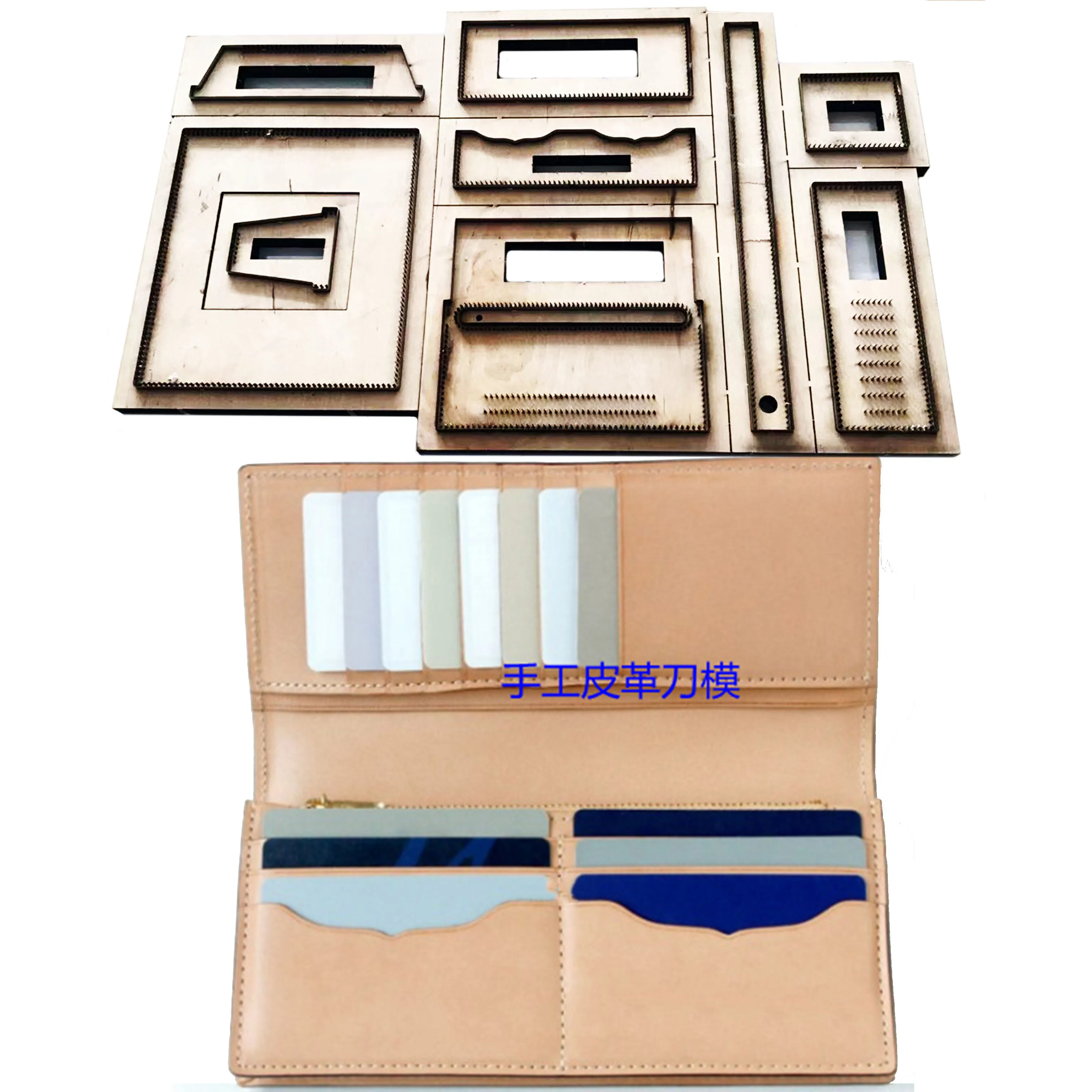 

Japan Steel Blade Rule Die Cut Steel Punch Wallet Cutting Mold Wood Dies for Leather Cutter for Leather Crafts 200x89mm