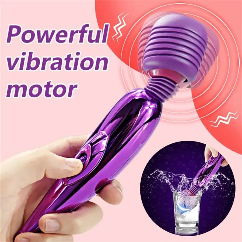 Powerful G-spot Vibrator For Women Vagina Clitoris Stimulator AV Magic Wand Body Anus Nipple Massage Dildo Adult Erotic Sex Toys