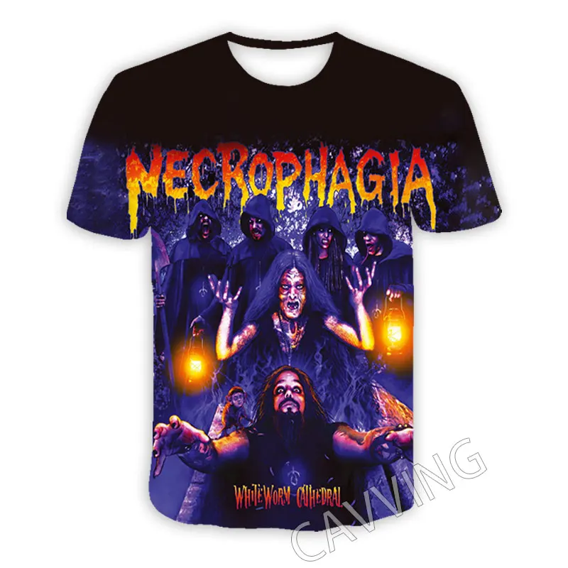 CAVVING 3D Printed  Necrophagia Band  Casual T-shirts  Hip Hop Tee Shirts Harajuku Styles Tops Clothing for Men/women