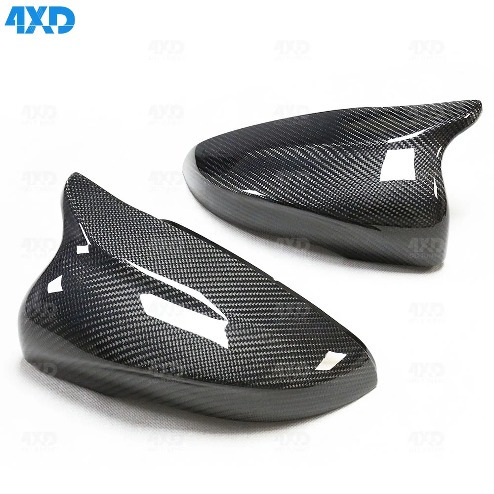 For Volkswagen VW GTI R20 MK6 Rear View Side Mirror Caps M Look Ox Horns Golf 6 Carbon Fiber Mirror Cover Replace Type 2008-2012