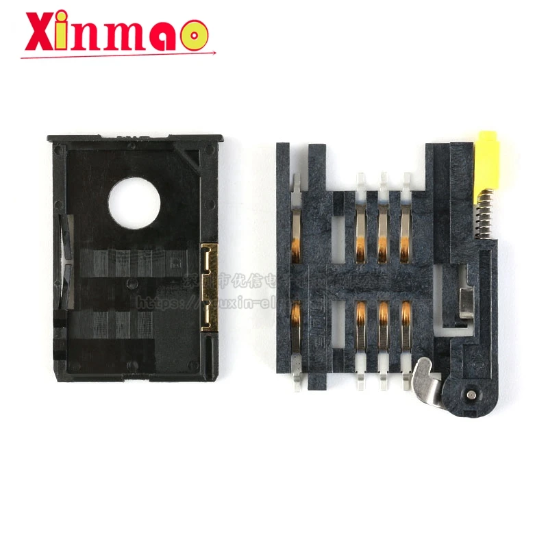 High temperature resistant self elastic SIM card holder, SIM card slot, SIM card holder, drawer type self elastic card holder,